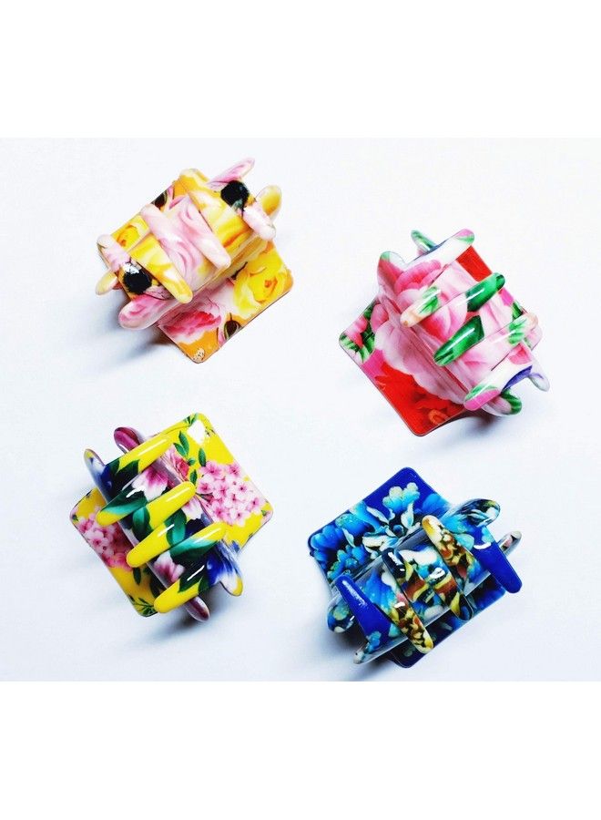 Drishti Plastic Hair Clutcher Hair Claw Clip For Girls & Women Medium Size Multicolor Pack Of 6 - Image 5