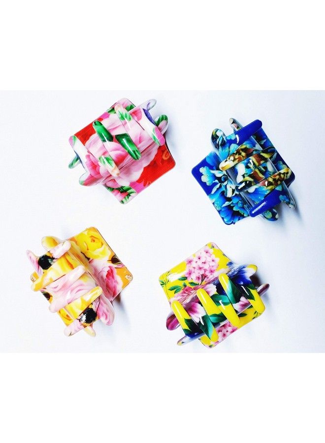 Drishti Plastic Hair Clutcher Hair Claw Clip For Girls & Women Medium Size Multicolor Pack Of 6 - Image 4