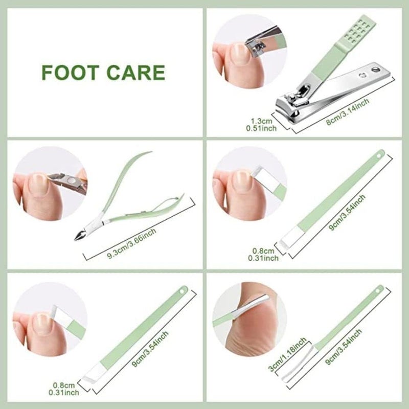 PAYSAR PAYSAR 16 IN 1 Manicure Set Stainless Steel Professional Manicure Set Nail Cutter For Women Nail Scissors Luxury Grooming Kit Manicure Pedicure Kit For Women Nail Acne Remover needle MultiColor - Image 3