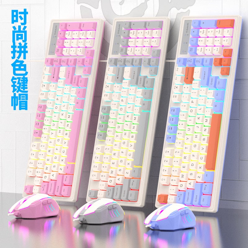 Viper Km800 Mechanical Feel Gaming Keyboard Mouse Wired Luminous Suit 98 Keys Office Home Usb - Image 5