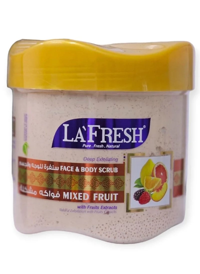 LA FRESH Face and body scrub with mixed fruits 610 grams 