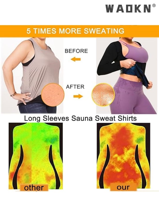 WAOKN Sauna Suit for Women Weight Loss Sauna Shirts for Women Waist Trainer Vest Fitness Body Shaper Zipper Workout Top  - Image 5