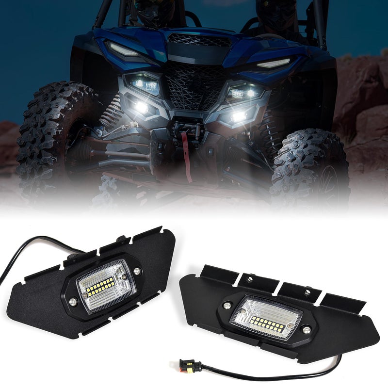 SAUTVS LED Front Fascia Lights Bumper Cover Lights for Yamaha RMAX 1000 Front Auxiliary Spot Lights Accent Lights DRL Lamps for 20212025 Yamaha Wolverine RMAX2 1000 RMAX4 1000 Accessories2PCS