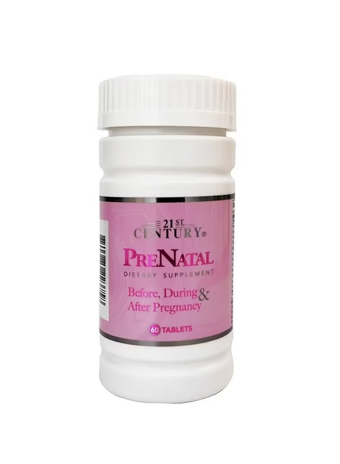 21st Century حبوب ما قبل الولادة مع حمض الفوليك - 60 قرص - Image 1