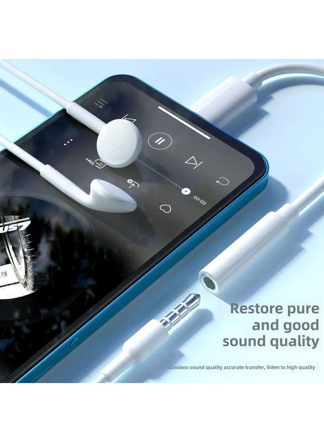 لمحول سماعة الرأس Apple الإضاءة إلى محول سماعة الرأس 3.5 مناسب لمحول الصوت للهاتف المحمول Apple - شكل الواجهة: النظام عبارة عن توصيل وتشغيل [يدعم التحكم المباشر للاستماع إلى الموسيقى/لا يدعم المكالمات] - Image 3