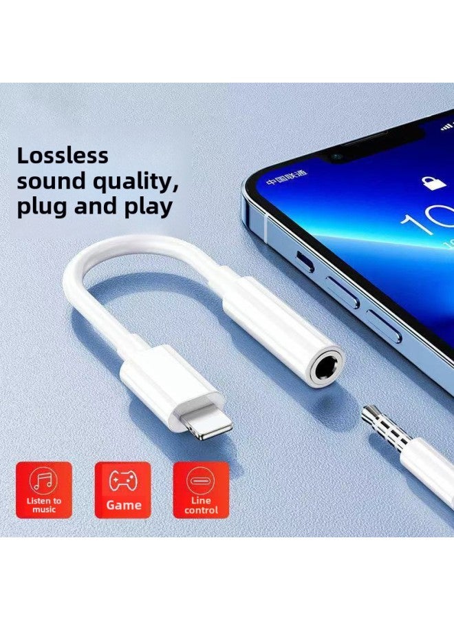 لمحول سماعة الرأس Apple الإضاءة إلى محول سماعة الرأس 3.5 مناسب لمحول الصوت للهاتف المحمول Apple - شكل الواجهة: النظام عبارة عن توصيل وتشغيل [يدعم التحكم المباشر للاستماع إلى الموسيقى/لا يدعم المكالمات] - Image 2