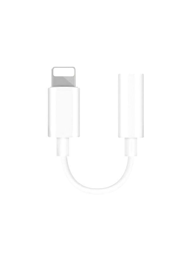 لمحول سماعة الرأس Apple الإضاءة إلى محول سماعة الرأس 3.5 مناسب لمحول الصوت للهاتف المحمول Apple - شكل الواجهة: النظام عبارة عن توصيل وتشغيل [يدعم التحكم المباشر للاستماع إلى الموسيقى/لا يدعم المكالمات] - Image 1