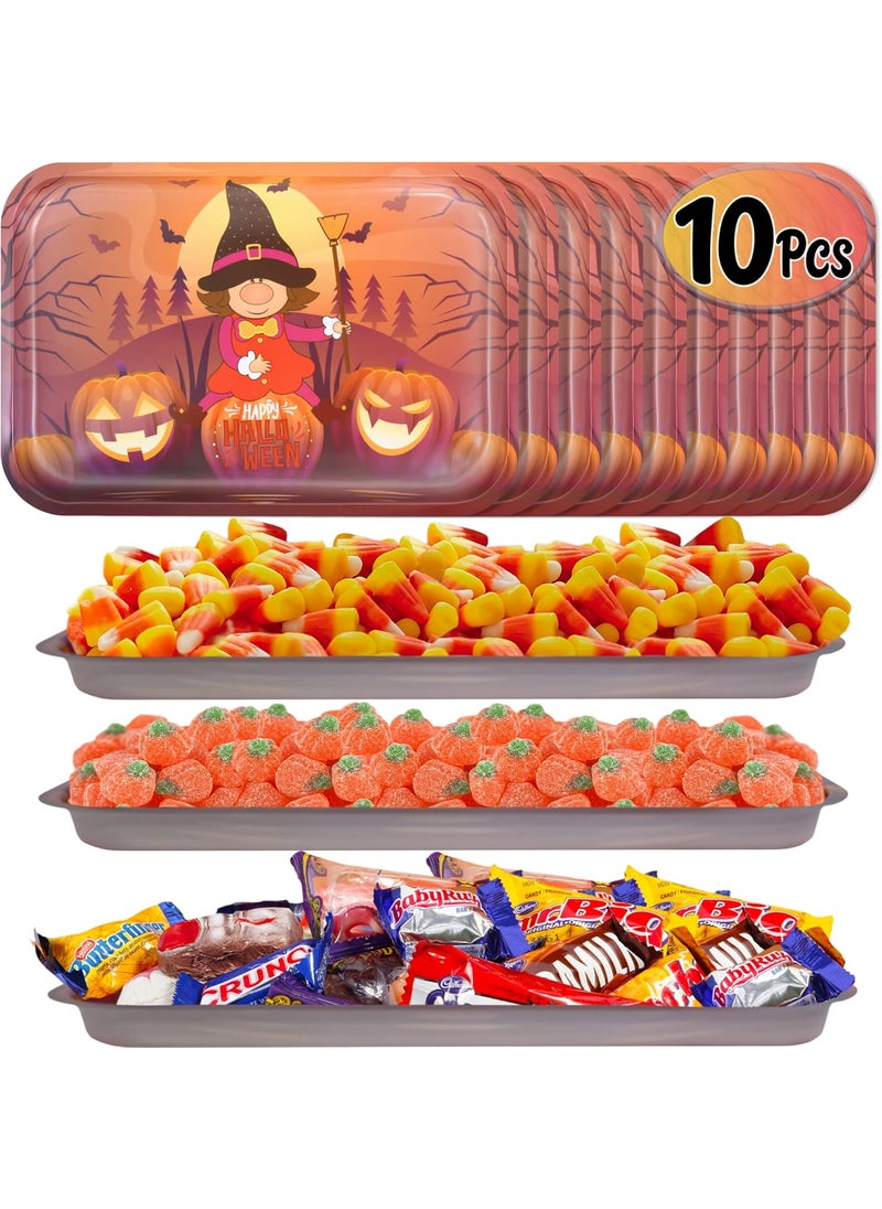 Anapoliz Anapoliz 10 Pcs Plastic Spooky Gnome Snack Trays  Reusable Halloween Trays  - Image 3
