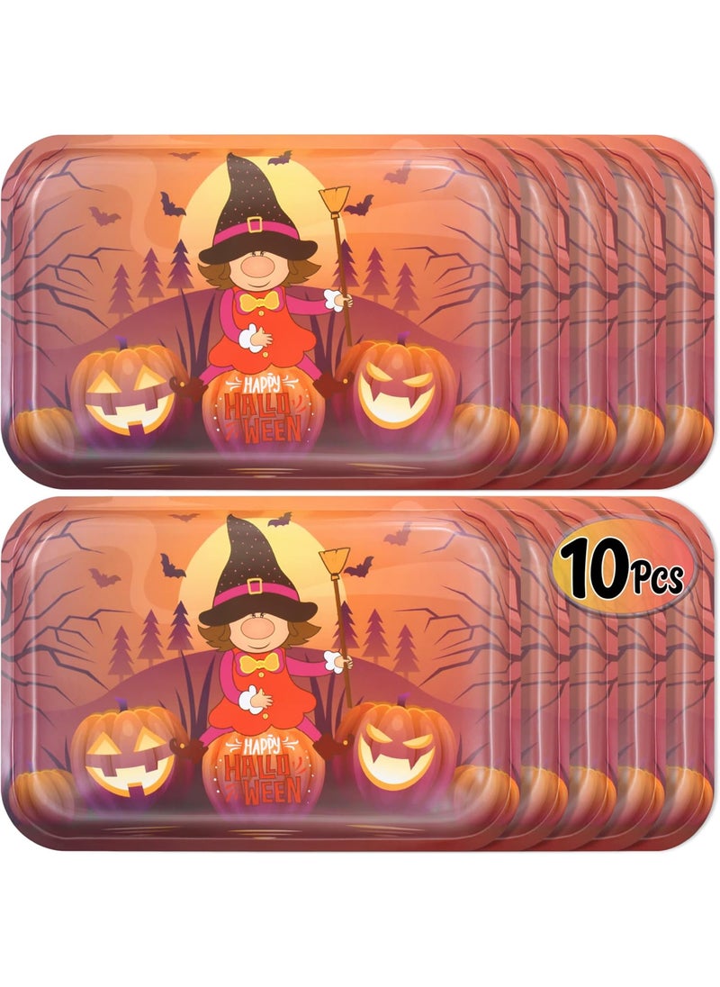 Anapoliz Anapoliz 10 Pcs Plastic Spooky Gnome Snack Trays  Reusable Halloween Trays  - Image 1