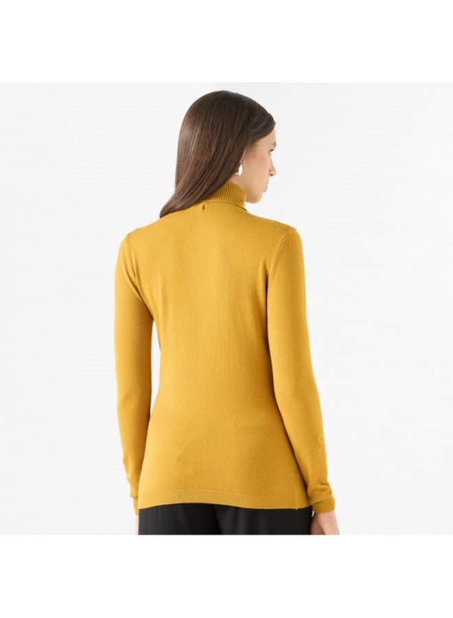 2Xtremz 2Xtremz Textured High Neck Sweater with Long Sleeves - Image 1