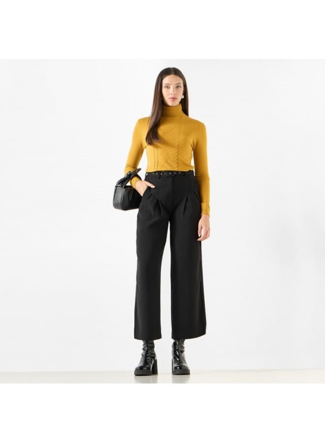 2Xtremz 2Xtremz Textured High Neck Sweater with Long Sleeves - Image 3