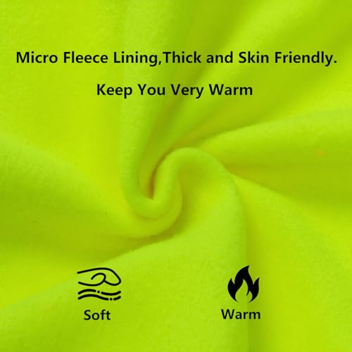 FONIRRA ANSI Class 3 High Visibility Safety Lightweight Fleece Hoodie for Men Reflective Hi Vis Work Hoodie for Construction - Image 5