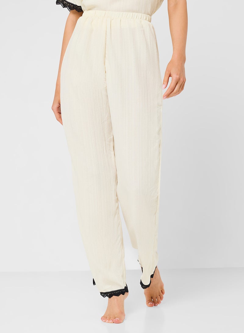 جينجر طقم بيجامة مضلع بحواف متباينة - Image 4