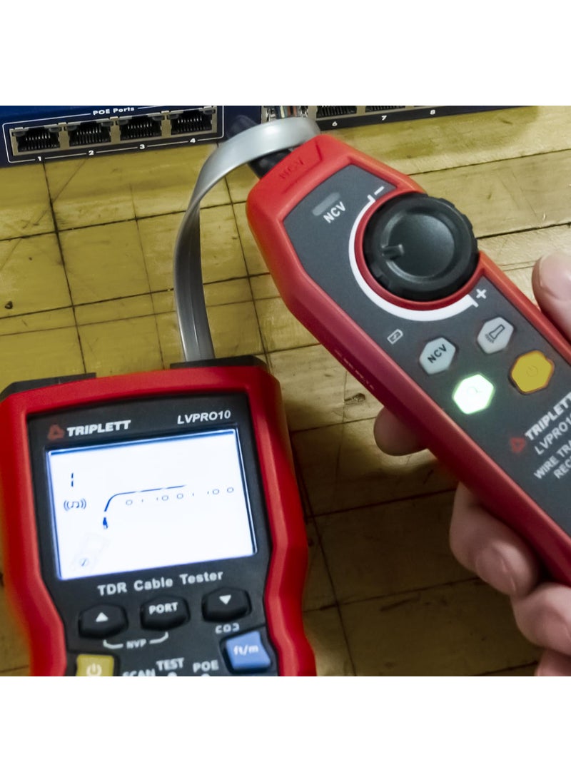 Triplett Triplett LVPRO10 TDRCable Tester  Test and Trace Both Twisted Pair CAT5E66A8 and Coax Cables  - Image 2