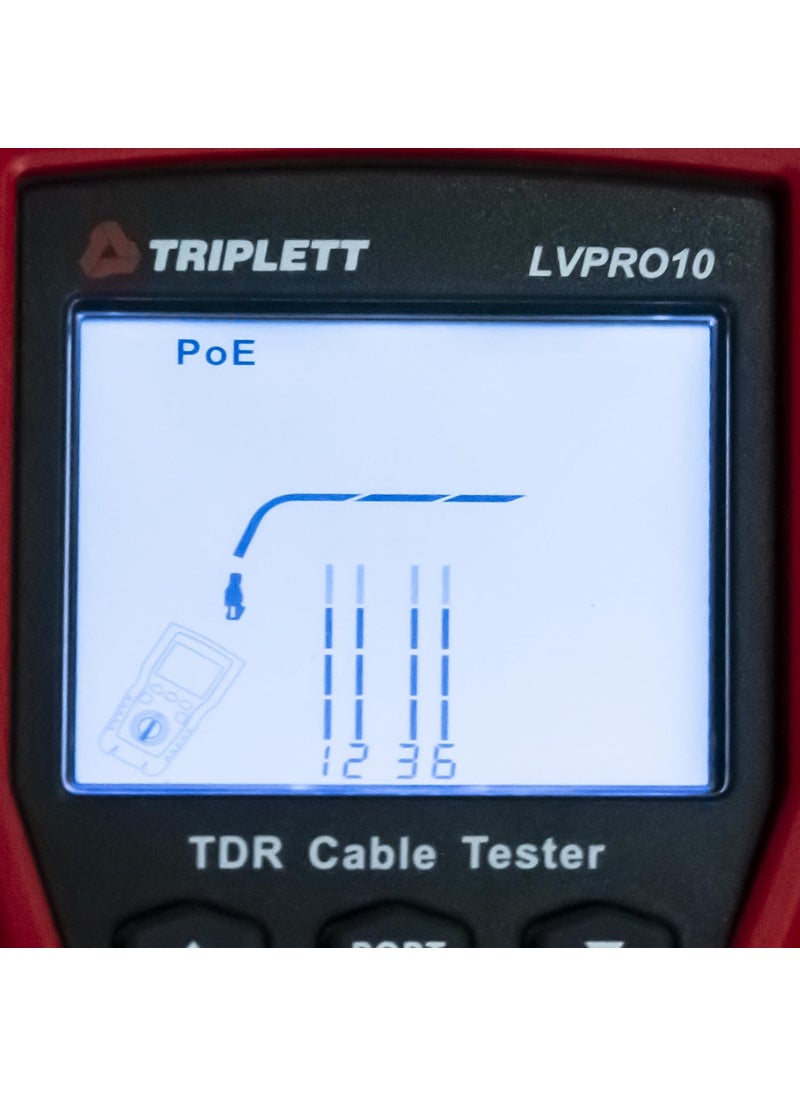 Triplett Triplett LVPRO10 TDRCable Tester  Test and Trace Both Twisted Pair CAT5E66A8 and Coax Cables  - Image 5