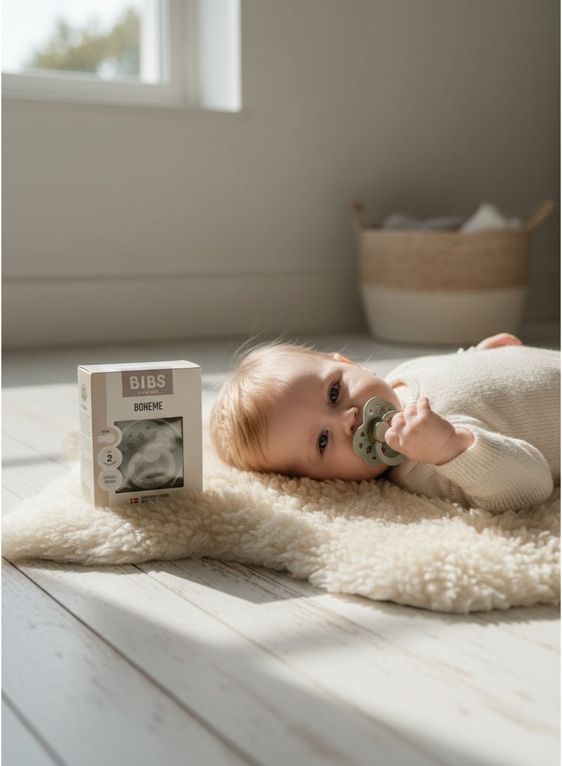 BIBS Pacifier Natural Rubber Round Nipple 6M+ - Image 2