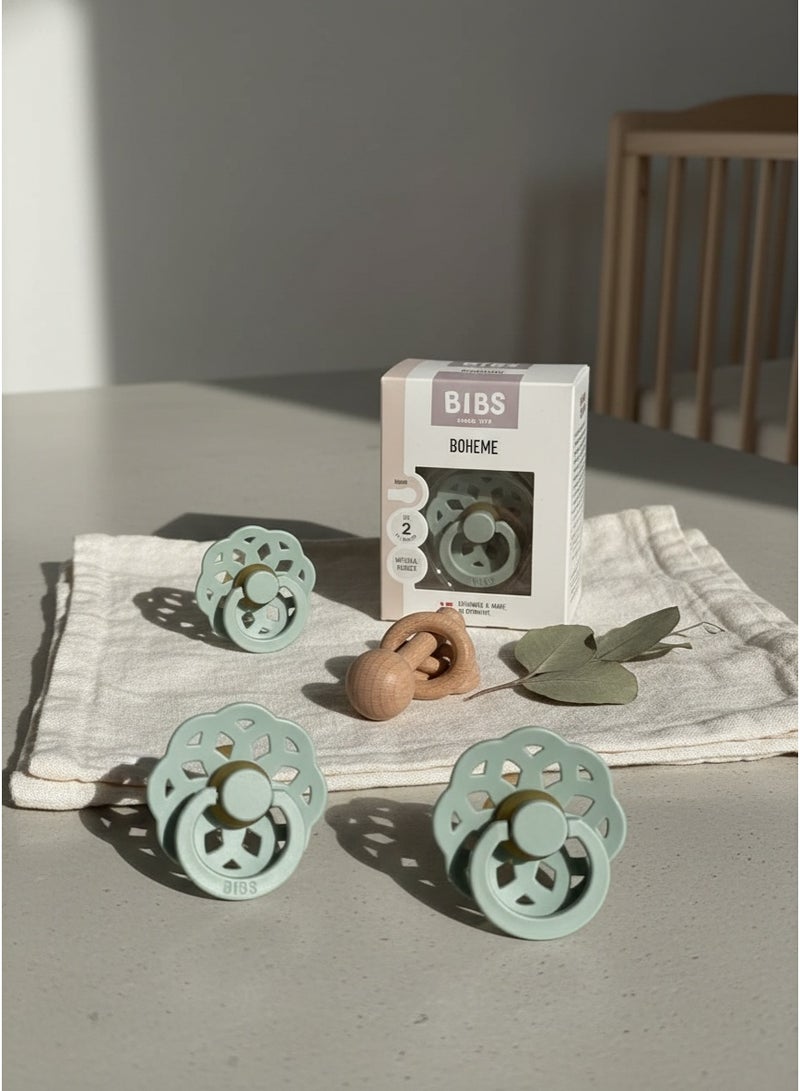 BIBS Pacifier Natural Rubber Round Nipple 6M+ - Image 3
