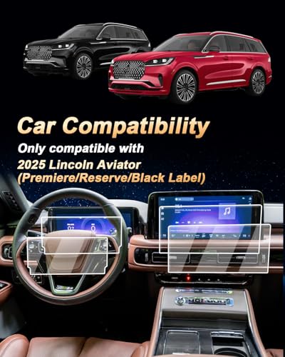 ECOZEN 2026 Lincoln Aviator Screen Protector 124Inch Instrument132Inch Navigation Screen 4 Pcs Nano Film For 20252026 AviatorPremiereReserveBlack Label Accessories Anti Fingerprints - Image 3
