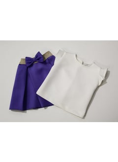 Moms And Babies Children's Blouse Skirt Set Children's Double Skirt Set Orange - Purple - White Diving Fabric 0 - 5 Years  - Image 5
