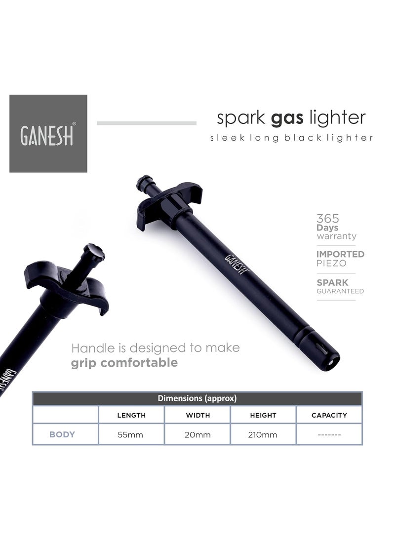 Ganesh Spark Gas Lighter for Kitchen Use Restaurants Metal Gas Stove Lighter Regular Size Easy Grip Long Lasting, Rust Proof