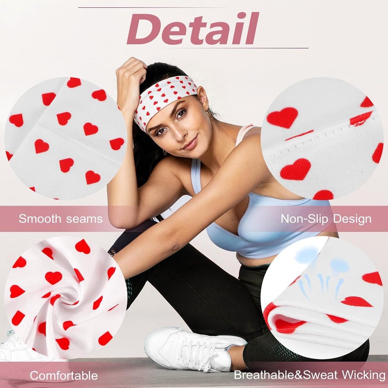 DiyJibb دي ييجيبب – أربطة رأس عريضة للنساء، عبوة تحتوي على 7 قطع من الأربطة المرنة المصنوعة من القطن الناعم، غير زلقة ومناسبة لليوغا والجري، هدية عصرية لملحقات الشعر. - Image 4