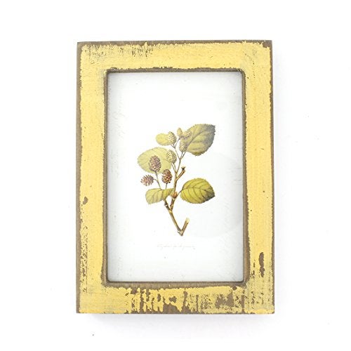 Zhenzan Frames 4x6 Inches Simple Rectangular Desktop Family Picture Photo Frame Yellow