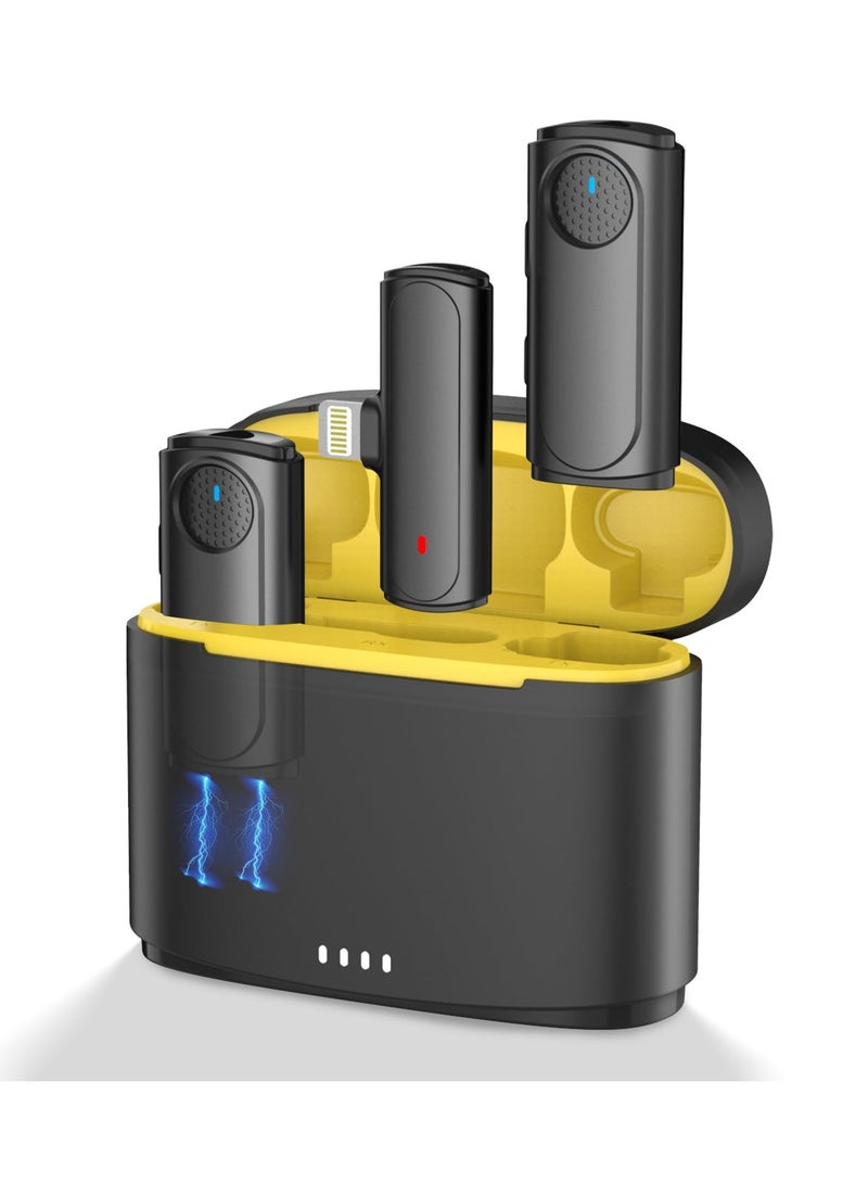 Professional Wireless Lavalier Lapel Microphone, for iPhone - Bluetooth Mini Mic for Video Recording with Portable Charging Case - Small Clip on Phone Microphones for Podcast Vlogging tiktok - Image 1