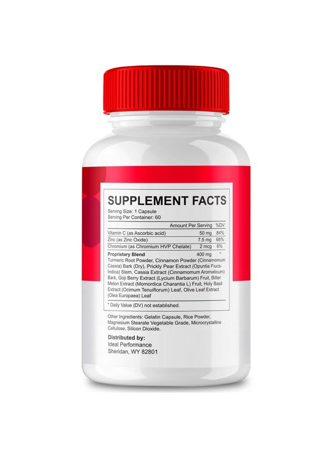 IDEAL PERFORMANCE GlucoBio Capsules, Official GlucoBio Support Supplement Pills - Maximum Strength Ingredients, GlucoBio Health & Wellness Capsules, Gluco Bio Capsules Reviews (2 Pack) - Image 2