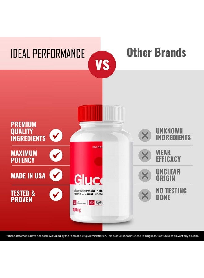 IDEAL PERFORMANCE GlucoBio Capsules, Official GlucoBio Support Supplement Pills - Maximum Strength Ingredients, GlucoBio Health & Wellness Capsules, Gluco Bio Capsules Reviews (2 Pack) - Image 5