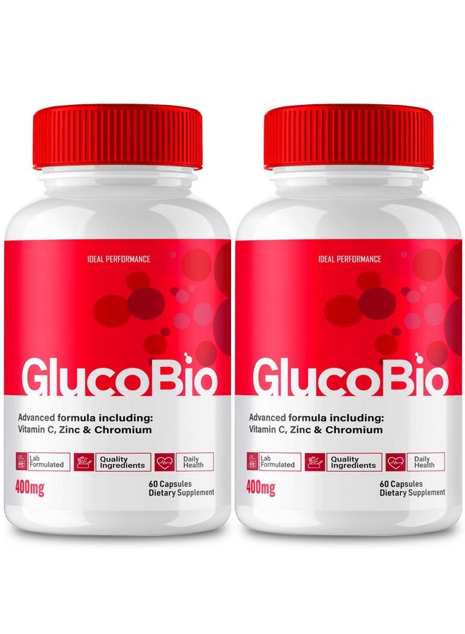IDEAL PERFORMANCE GlucoBio Capsules, Official GlucoBio Support Supplement Pills - Maximum Strength Ingredients, GlucoBio Health & Wellness Capsules, Gluco Bio Capsules Reviews (2 Pack) - Image 1