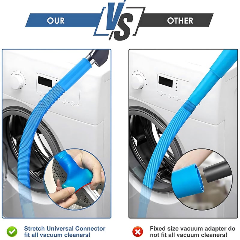 GROLEOA Upgraded Dryer Vent Cleaner: Universal Vacuum Hose Attachment Fits All Vacuums Cleaner, Deep Cleaning Tools for Clogged Ducts & Lint Removal - Image 4