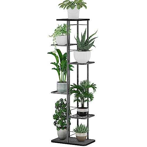 Simple Trending Plant Stand Shelf Indoor Outdoor Waterproof 6Tier 7 Potted Heavy Duty Metal Tall Flower Holder for Multiple Corner Display