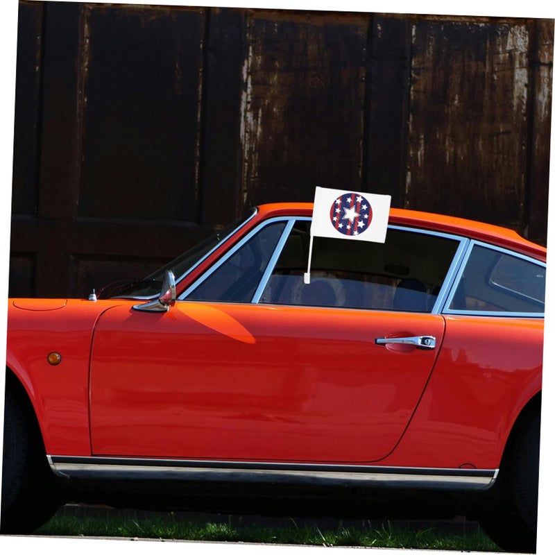 White Double Sided DIY Sublimation Car Flag For Outdoor Yard Festival Decoration - Image 3