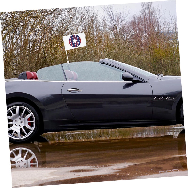 White Double Sided DIY Sublimation Car Flag For Outdoor Yard Festival Decoration - Image 5