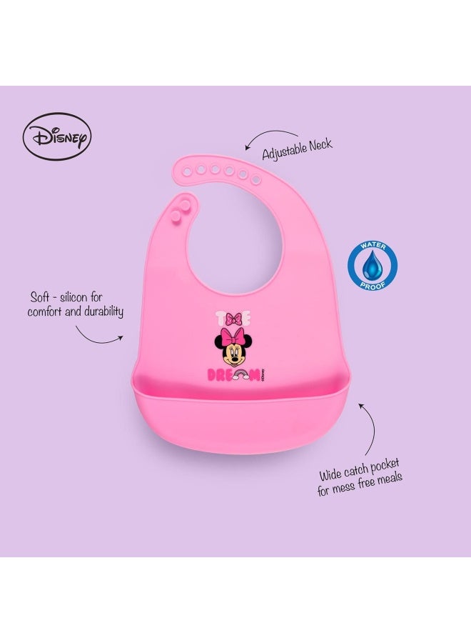 Disney Minnie Mouse Silicone Baby Bibs - Image 3