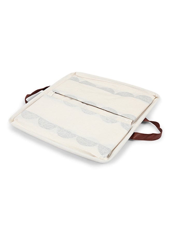 NIBEMINENT - Foldable Laundry Hamper White/Black 33 x 33cm - Image 1