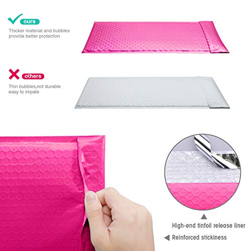 GSSUSA Bubble Mailers 6x10 Inches 25Pack Usable Size 6x9" Small Bubble Mailer Bubble Envelopes Mailing Envelope Bags Shipping Bag Self Seal Package Mail Packing Business Supplies, Pink - Image 5