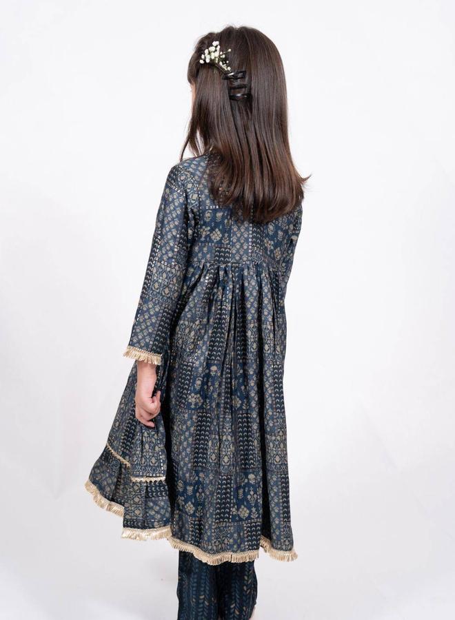 Maithili Printed Round Neck Kurta and Pants Set - Image 3