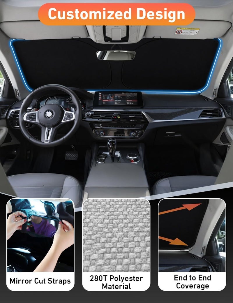 Windshield Sunshade for Chevrolet Trax 2024-2026 - UV Heat Blocker & Protector - Image 3