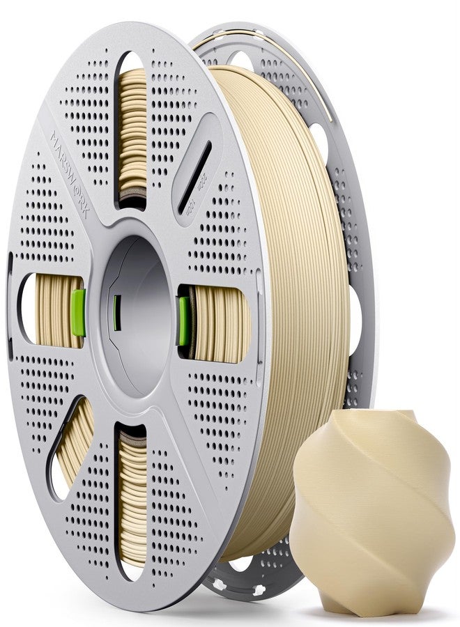 MarsWork Matte PLA Filament with Quick-Swap Reusable Spool 1kg (2.2lbs), 1.75mm 3D Printing Filament, Compatible with Bambu Lab 3D Printers - Desert Tan - Image 1
