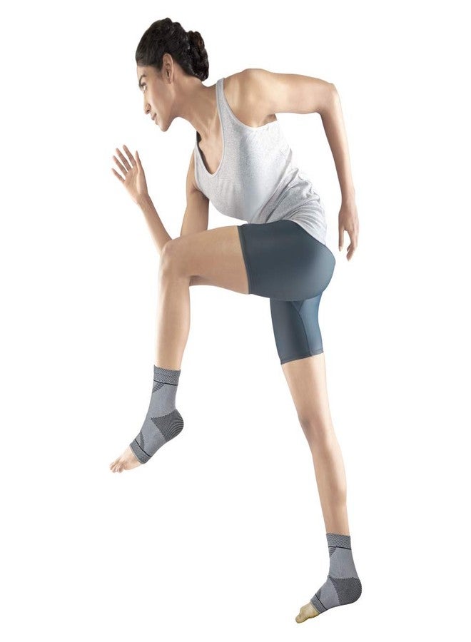 Vissco 2D Ankle Support, Stretchable Ankle Support for Injured Ankles, Arthritic Pain, Swelling, Stiff Joints, Pain Reliever, Brace for Strained or Sprained Ankle - Large (Grey) - Image 1