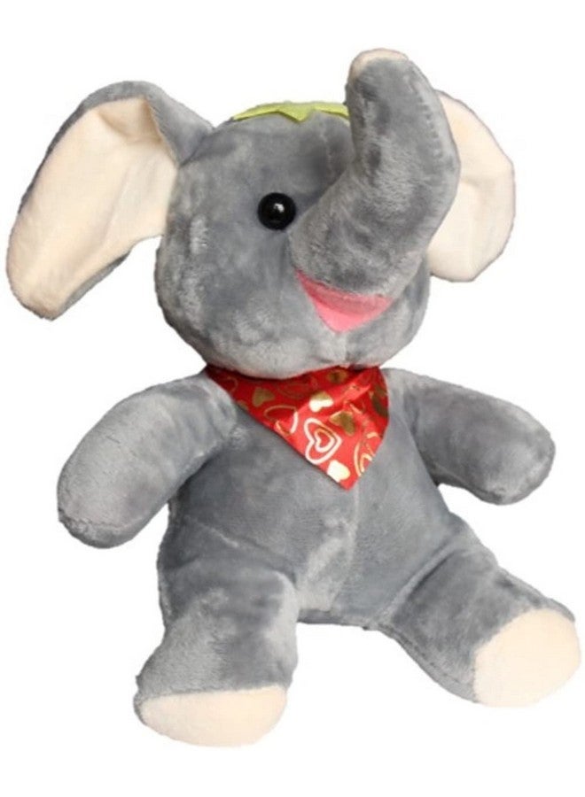 تيكلز لعبة حيوانات محشوة ناعمة على شكل فيل لطيف كهدية عيد ميلاد للأطفال (اللون: رمادي؛ الحجم: 18 سم) - Image 1