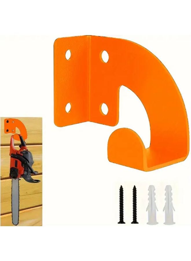 Heavy Duty Metal Garage Garden Tool Shelf Wall Organizer Orange 1pc Space Saving Storage - Image 1
