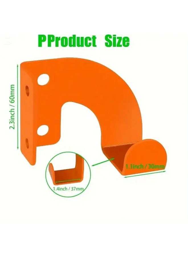 Heavy Duty Metal Garage Garden Tool Shelf Wall Organizer Orange 1pc Space Saving Storage - Image 3