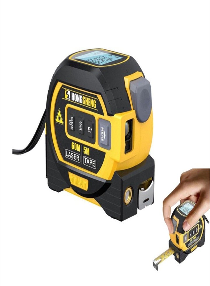 3-in-1 laser distance meter, LCD display, distance meter with backlight, building measurement equipment, area and volume measurement equipment, electronic tape measure  - Image 1