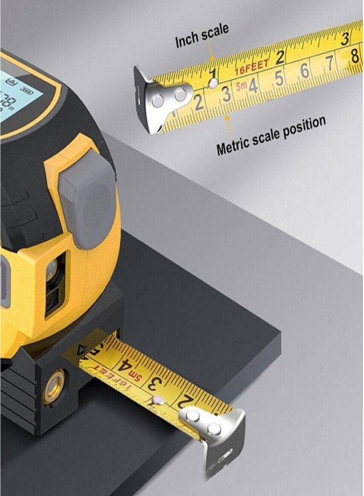 3-in-1 laser distance meter, LCD display, distance meter with backlight, building measurement equipment, area and volume measurement equipment, electronic tape measure  - Image 2