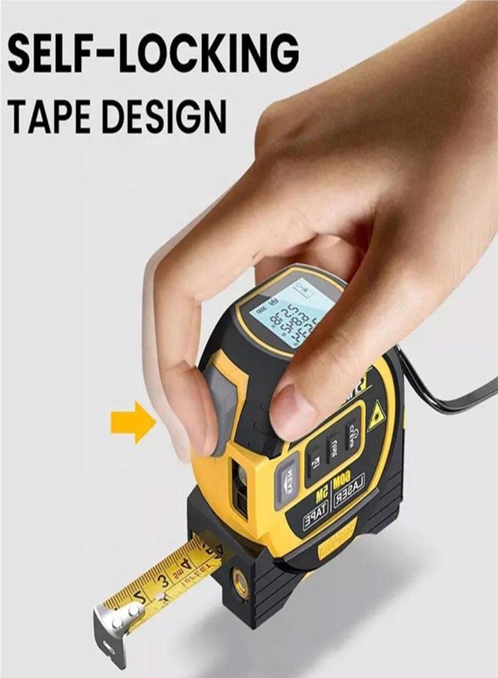 3-in-1 laser distance meter, LCD display, distance meter with backlight, building measurement equipment, area and volume measurement equipment, electronic tape measure  - Image 5