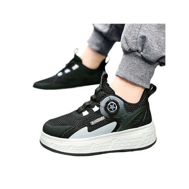 Roller Shoes Student'S Four-Wheel Skates Breathable Big Children'S Heyloo Shoes Shrink Children'S Sports Summer Boys Can Mesh Surface - Image 5