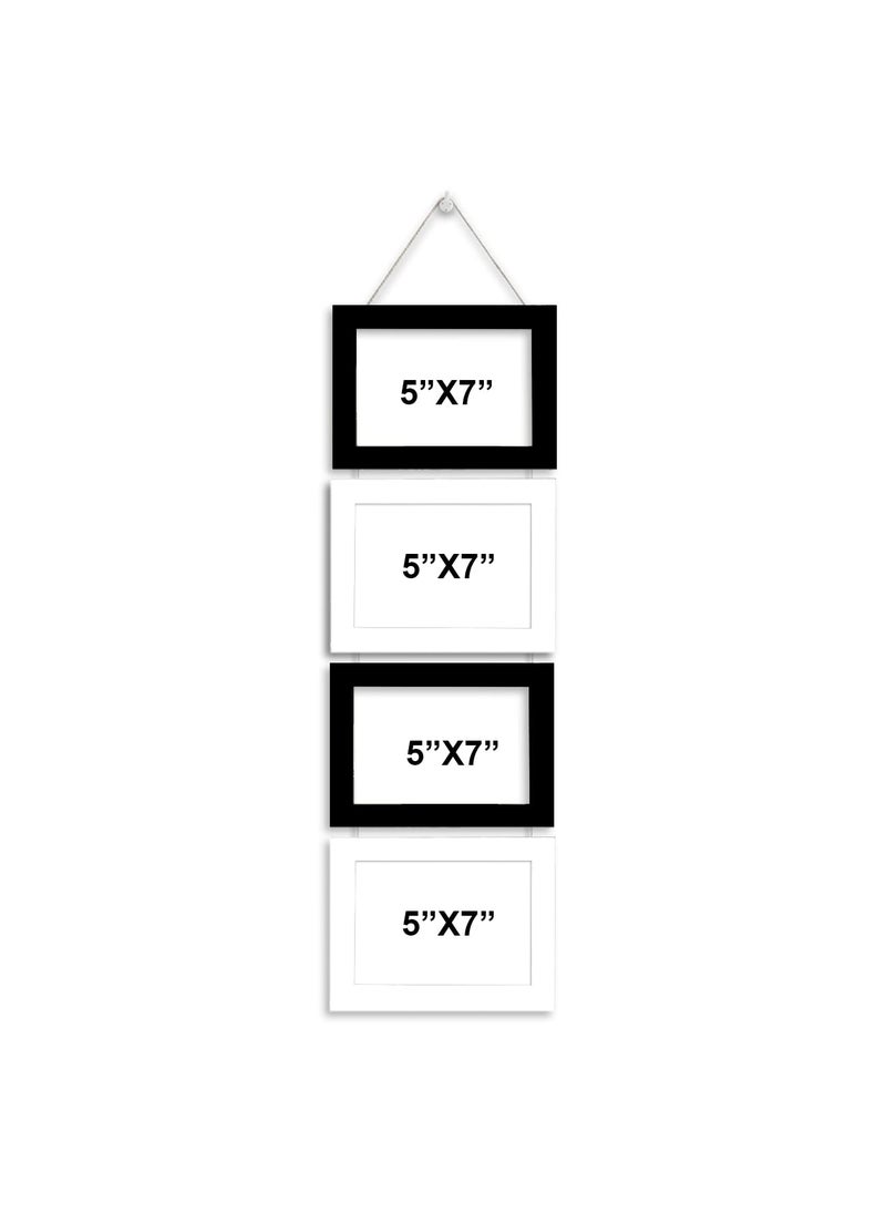 Art Street Art Street Photo Frame For Wall Decor Hanging Picture Frame For Home and Office Decoration (Black White, Set Of 4)  - Image 2
