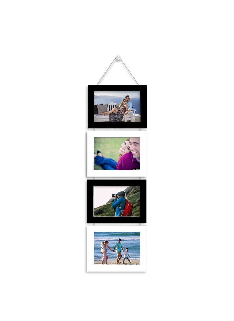 Art Street Art Street Photo Frame For Wall Decor Hanging Picture Frame For Home and Office Decoration (Black White, Set Of 4)  - Image 1